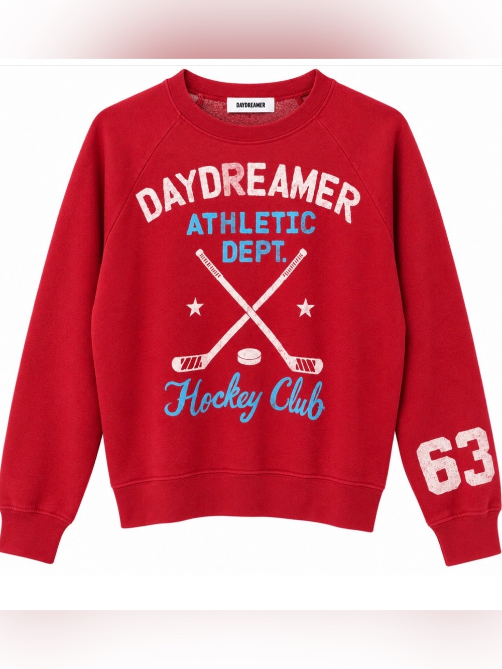 Daydreamer Red Hockey Club Graphic Crewneck